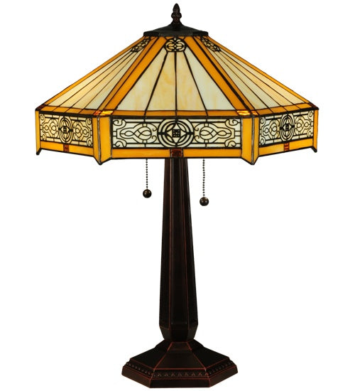 Meyda Tiffany - 138116 - Table Lamp - Peaches - Antique Copper,Mahogany Bronze
