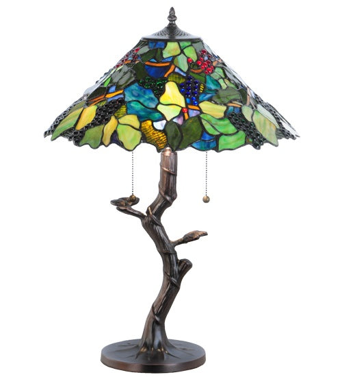 Meyda Tiffany - 138583 - Two Light Table Lamp - Grape Harvest - Mahogany Bronze