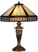 Meyda Tiffany - 139416 - Two Light Table Lamp - Diamond Band Mission - Antique