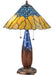 Meyda Tiffany - 139610 - Two Light Table Lamp - Cristal Azul - Mahogany Bronze
