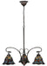 Meyda Tiffany - 140351 - Three Light Chandelier - Tiffany Peacock Feather - Mahogany Bronze