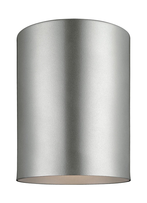 Generation Lighting - 7813801-753 - One Light Outdoor Flush Mount - Outdoor Cylinders - Painted Brushed Nickel