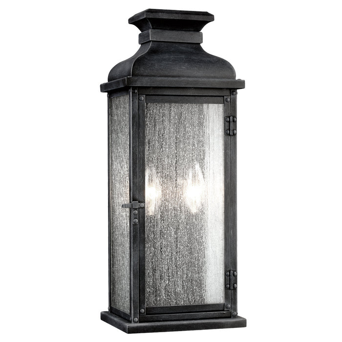 Generation Lighting - OL11101DWZ - Two Light Lantern - Pediment - Dark Weathered Zinc