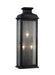 Generation Lighting - OL11102DWZ - Three Light Lantern - Pediment - Dark Weathered Zinc