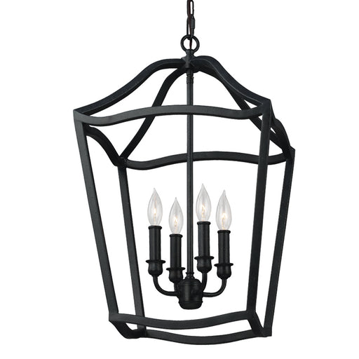 Generation Lighting - F2975/4AF - Four Light Foyer Pendant - Yarmouth - Antique Forged Iron