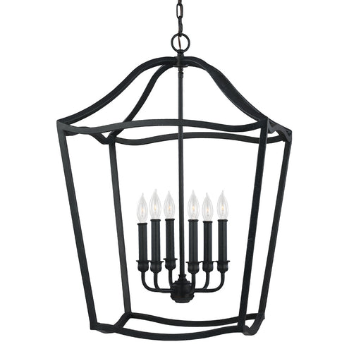 Generation Lighting - F2976/6AF - Six Light Foyer Chandelier - Yarmouth - Antique Forged Iron