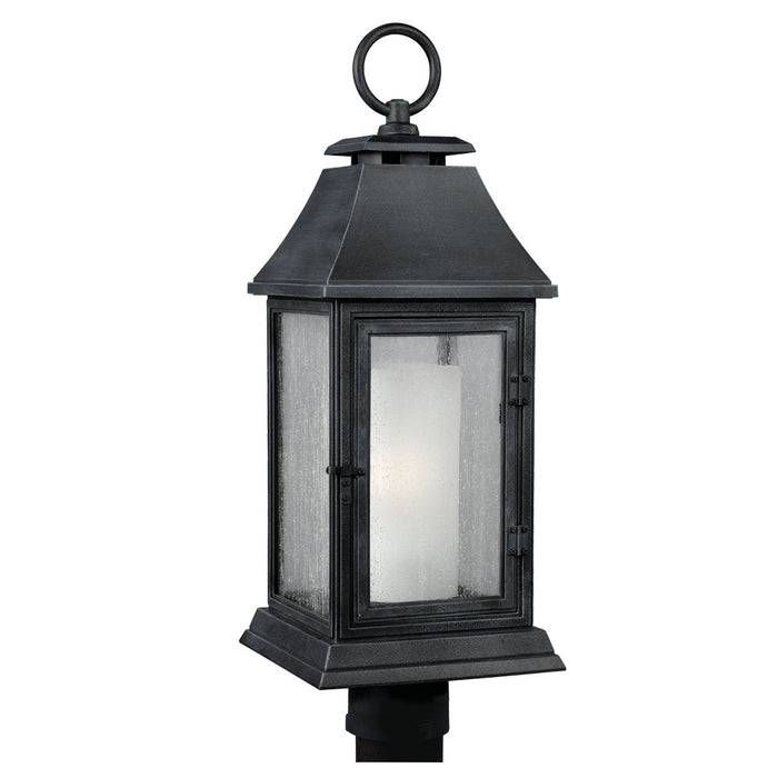 Generation Lighting - OL10608DWZ - One Light Post Lantern - Shepherd - Dark Weathered Zinc