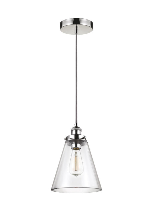 Generation Lighting - P1347PN - One Light Pendant - Baskin - Polished Nickel