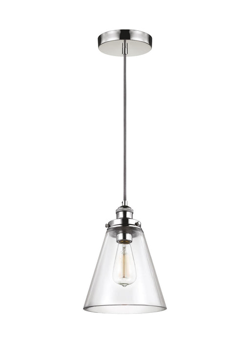 Generation Lighting - P1347PN - One Light Pendant - Baskin - Polished Nickel