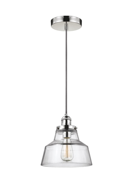 Generation Lighting - P1348PN - One Light Pendant - Baskin - Polished Nickel