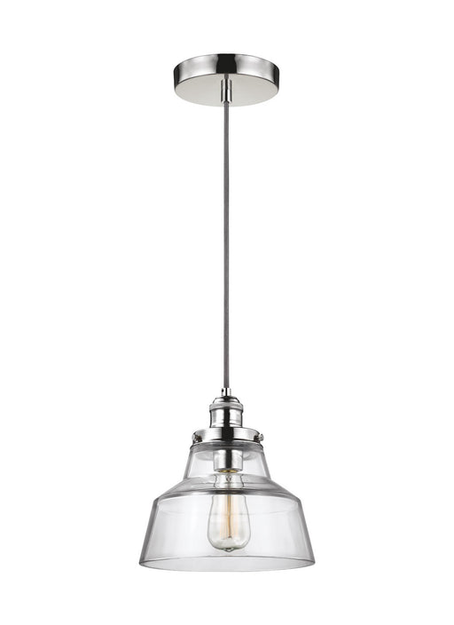 Generation Lighting - P1348PN - One Light Pendant - Baskin - Polished Nickel