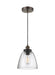 Generation Lighting - P1349PAGB/DWZ - One Light Pendant - Baskin - Painted Aged Brass / Dark Weathered Zinc