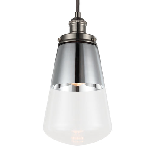 Generation Lighting - P1372PN - One Light Pendant - Waveform - Polished Nickel