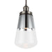 Generation Lighting - P1372PN - One Light Pendant - Waveform - Polished Nickel