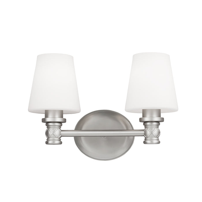 Generation Lighting - VS22102SN - Two Light Vanity - Xavierre - Satin Nickel