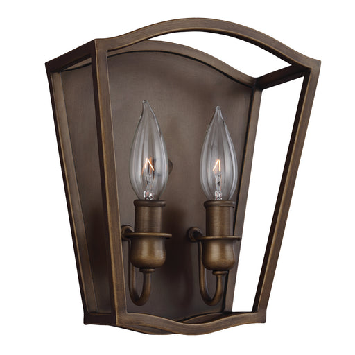 Generation Lighting - WB1746PAGB - Two Light Wall Sconce - Feiss - Yarmouth - Painted Aged Brass