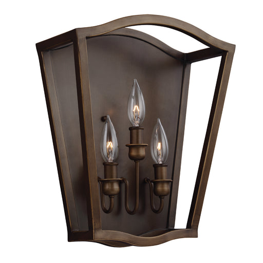 Generation Lighting - WB1757PAGB - Three Light Wall Sconce - Yarmouth - Painted Aged Brass