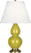 Robert Abbey - CI10X - One Light Accent Lamp - Small Double Gourd - Citron Glazed Ceramic w/ Antique Brassed
