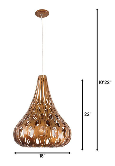 Four Light Pendant from the Masquerade collection in Hammered Ore finish