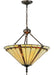 Meyda Tiffany - 142898 - Three Light Inverted Pendant - Belvidere - Mahogany Bronze