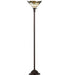 Meyda Tiffany - 144756 - One Light Torchiere - Shell With Jewels - Mahogany Bronze