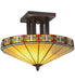 Meyda Tiffany - 144759 - Two Light Semi-Flushmount - Arizona - Mahogany Bronze