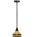 Meyda Tiffany - 145363 - One Light Mini Pendant - Topridge - Craftsman Brown