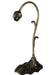 Meyda Tiffany - 14556 - One Light Gooseneck Table Base - Lily - Natural Wood,Timeless Bronze