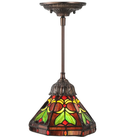 Meyda Tiffany - 146949 - One Light Mini Pendant - Middleton - Custom,Mahogany Bronze