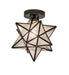 Meyda Tiffany - 150958 - One Light Flushmount - Moravian Star - Craftsman Brown