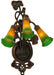 Meyda Tiffany - 17158 - Three Light Wall Sconce - Amber/Green Pond Lily - Mahogany Bronze