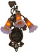 Meyda Tiffany - 17205 - Three Light Wall Sconce - Amber/Purple Pond Lily - Mahogany Bronze