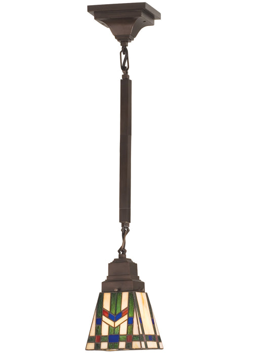 Meyda Tiffany - 20069 - One Light Mini Pendant - Prairie Wheat - Beige Burgundy Lt Blue Green