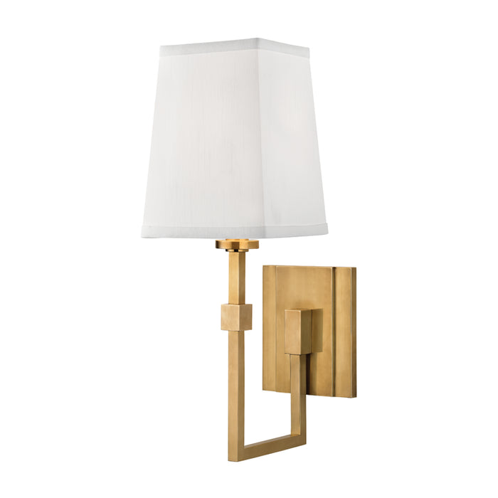 Hudson Valley - 1361-AGB - One Light Wall Sconce - Fletcher - Aged Brass