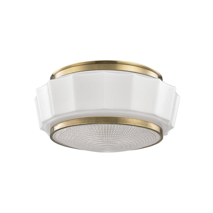 Hudson Valley - 3814F-AGB - Two Light Flush Mount - Odessa - Aged Brass