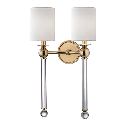 Hudson Valley - 6032-AGB - Two Light Wall Sconce - Gordon - Aged Brass