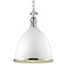 Hudson Valley - 7718-WPN - One Light Pendant - Viceroy - White/Polished Nickel Combo