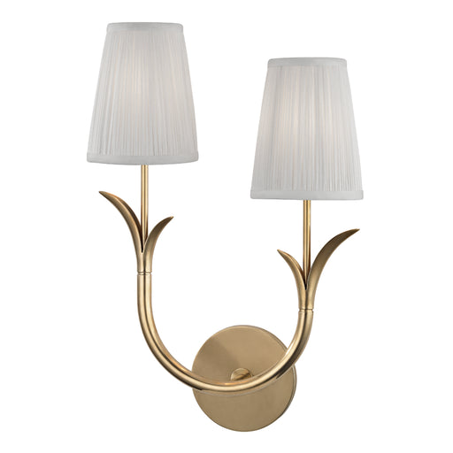 Hudson Valley - 9402R-AGB - Two Light Wall Sconce - Deering - Aged Brass