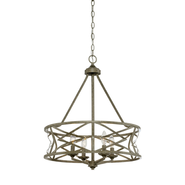 Millennium - 2174-AS - Four Light Chandelier - Lakewood - Antique Silver