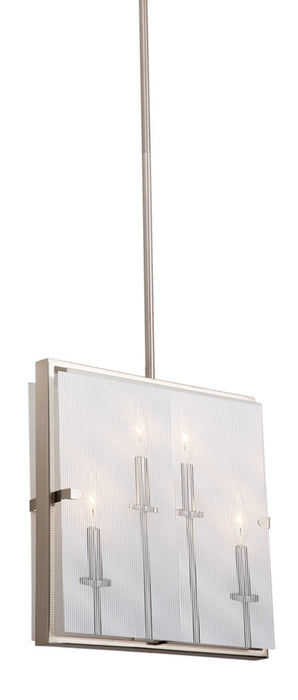 Artcraft - AC10302SN - Four Light Pendant - Harbor Point - Satin Nickel