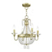 Livex Lighting - 51844-28 - Four Light Mini Chandelier/Ceiling Mount - Valentina - Hand Applied Winter Gold