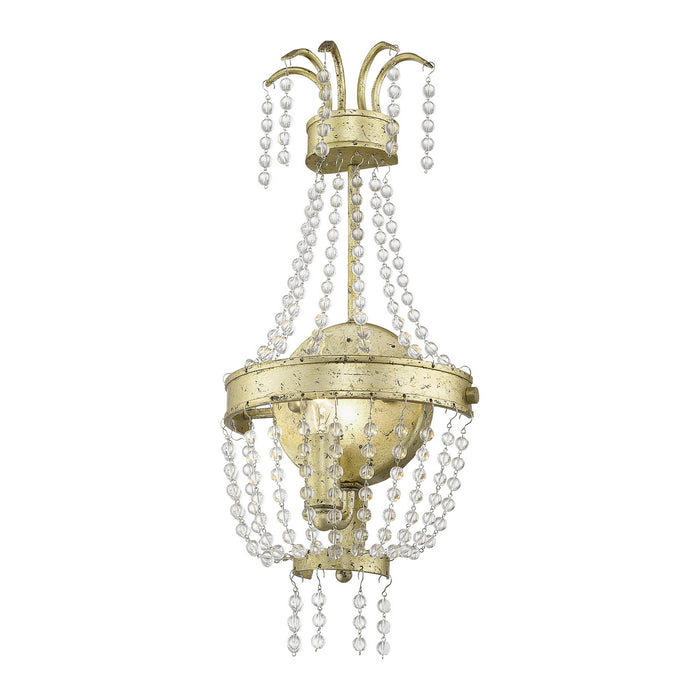 One Light Wall Sconce from the Valentina collection in Hand Applied Winter Gold finish
