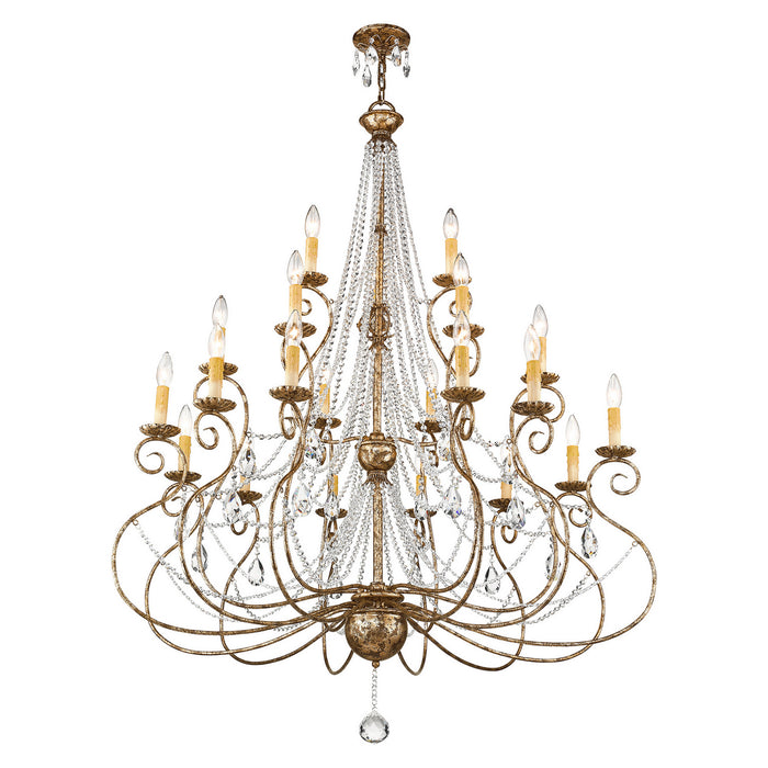 21 Light Foyer Chandelier from the Isabella collection in Hand Applied European Bronze finish
