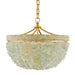Currey and Company - 9251 - Three Light Pendant - Bayou - Contemporary Gold Leaf/Seaglass
