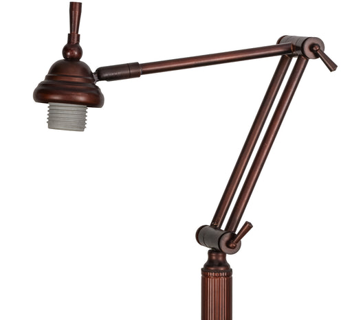Meyda Tiffany - 65945 - One Light Swing Arm Floor Lamp Base - Fly Fishing Creek - Mahogany Bronze