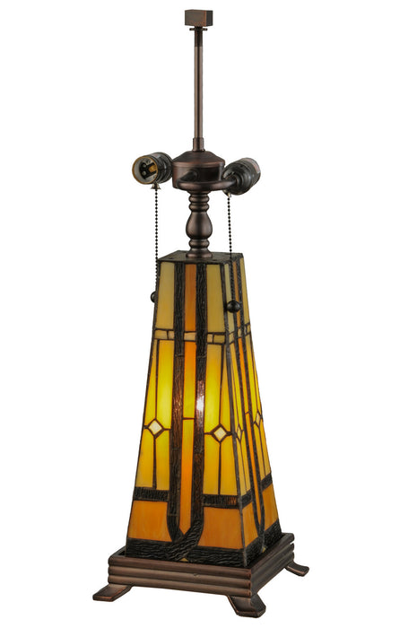 Meyda Tiffany - 81092 - Two Light Table Base Hardware - Sierra Prairie Mission - Custom
