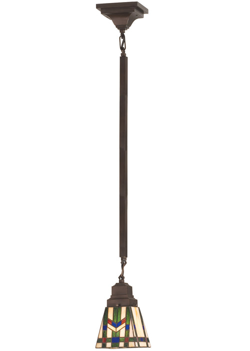 Meyda Tiffany - 82429 - One Light Mini Pendant - Prairie Wheat - Beige Burgundy Lt Blue Green