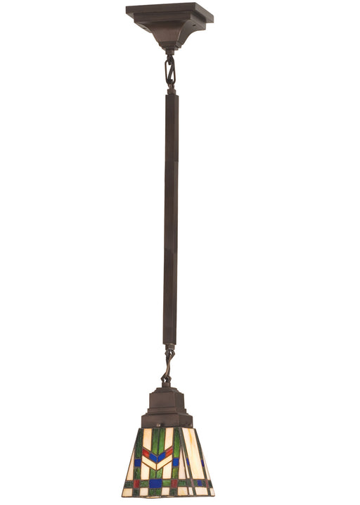 Meyda Tiffany - 82481 - One Light Mini Pendant - Prairie Wheat - Beige Burgundy Lt Blue Green