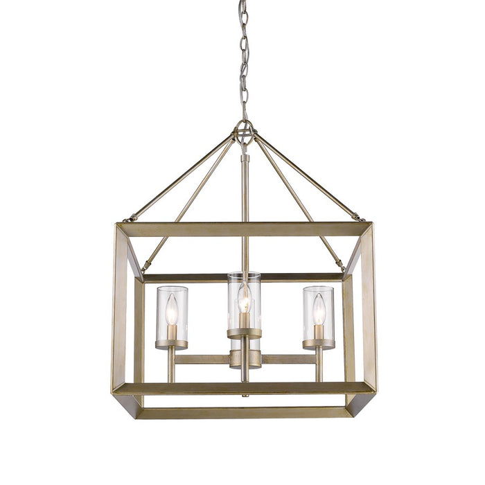 Four Light Chandelier from the Smyth collection in White Gold finish