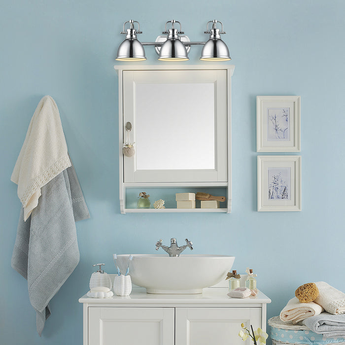 Three Light Bath Vanity from the Duncan collection in Chrome finish